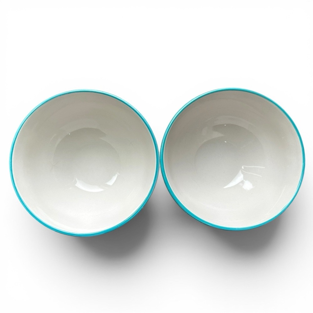Pioneer Woman Happiness Footed Cereal Soup Bowls Lot / Set of 2 - Picture 3 of 5